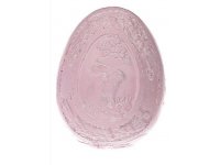 Vejce Vintage se zajícem Růžové 10x7cm